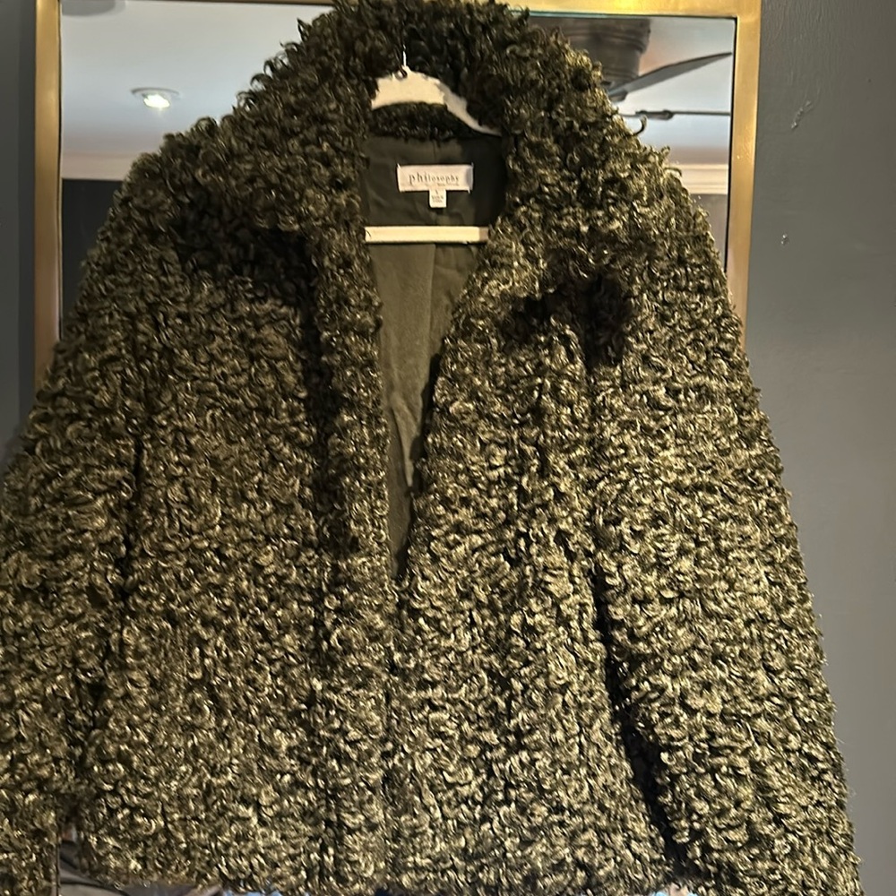 Dark Olive Green Teddy Coat